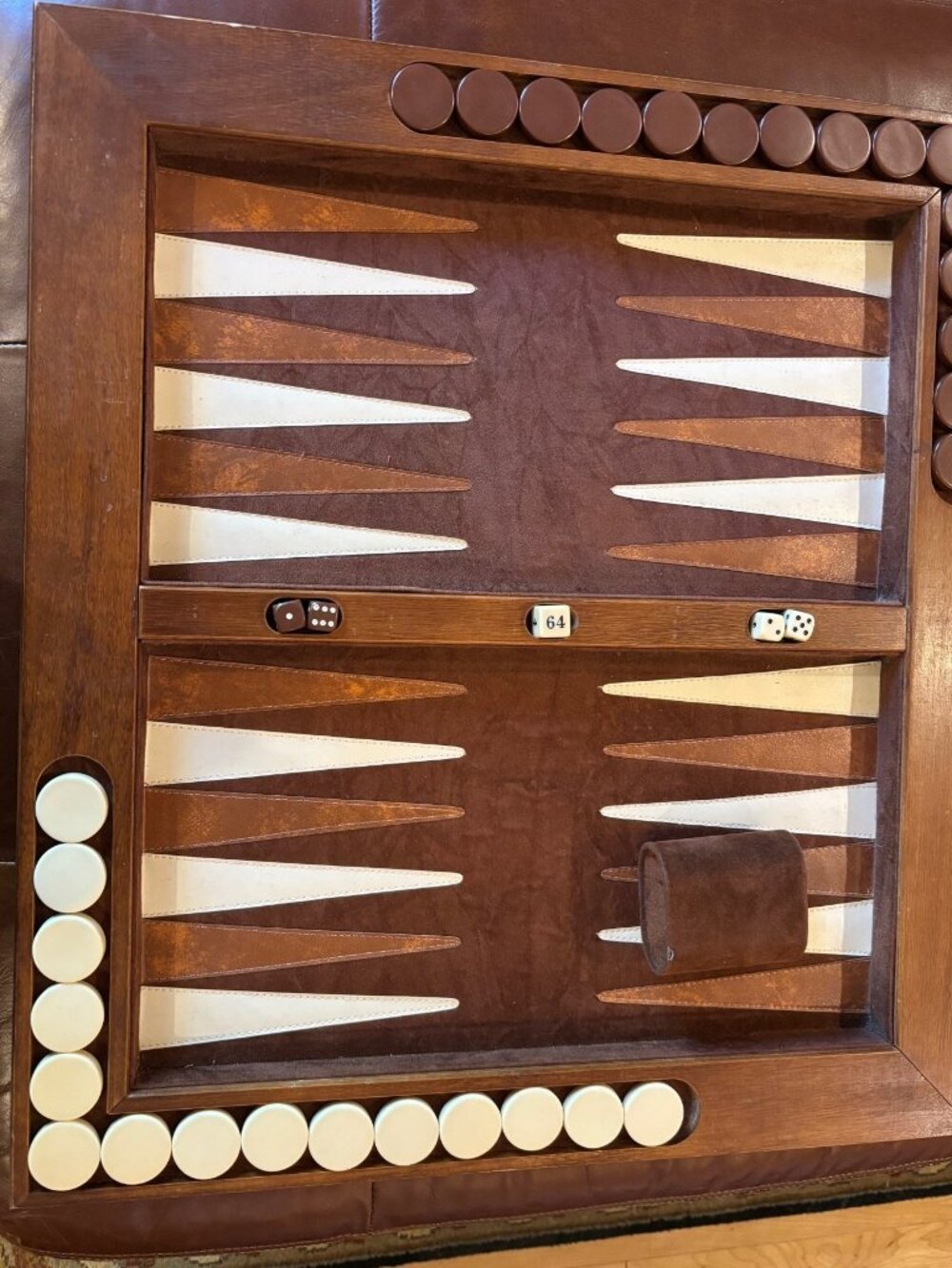 Vintage Backgammon board - solid wood